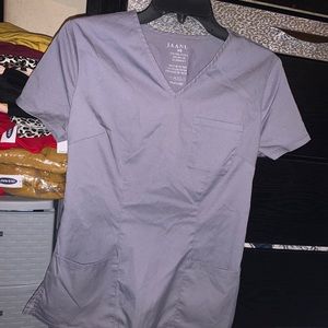 Jaanuu Grey Top Scrub